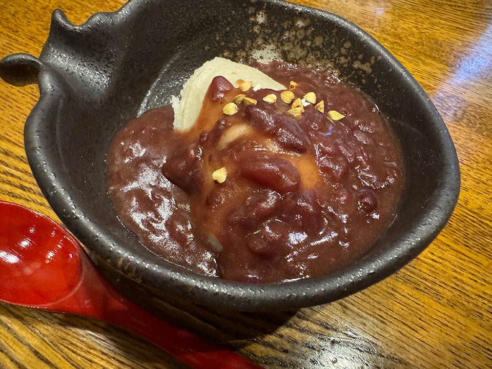 そばがきのぜんざい