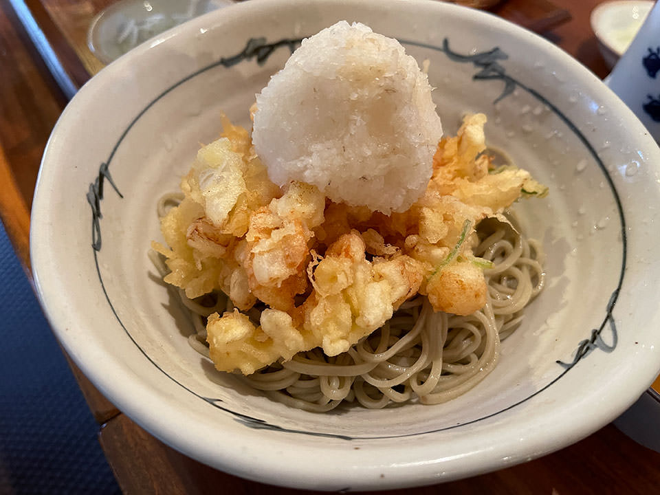 浸し小海老かき揚げ天せいろ