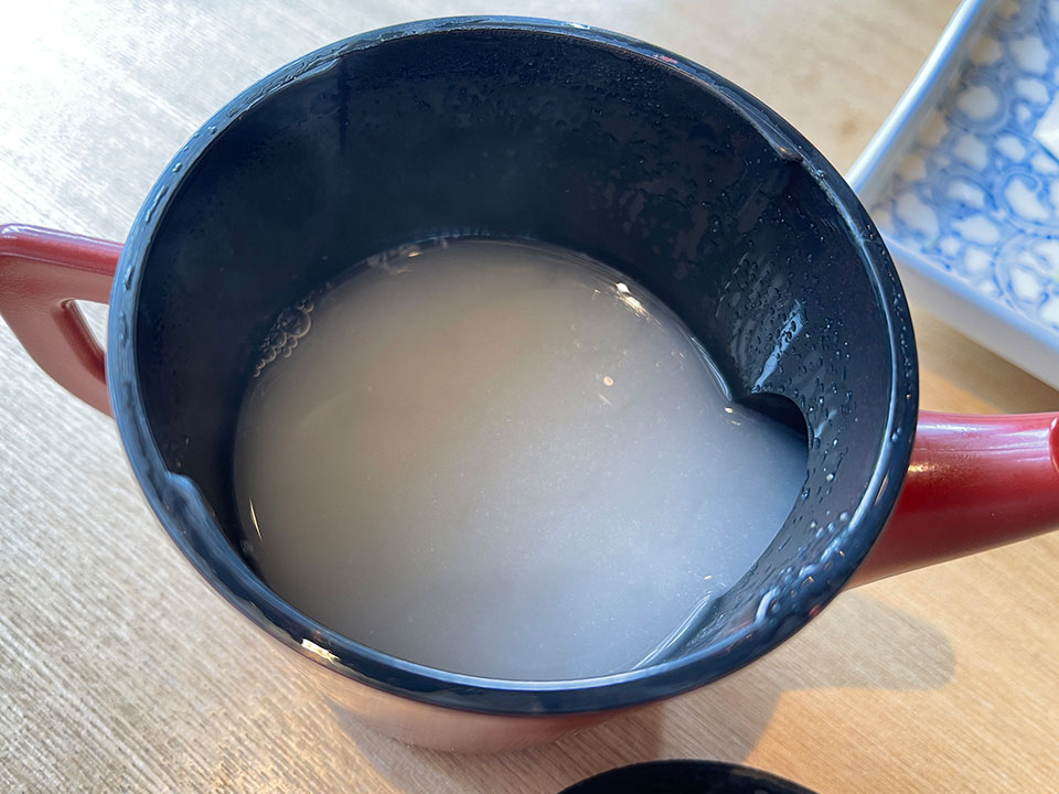 締めの蕎麦湯