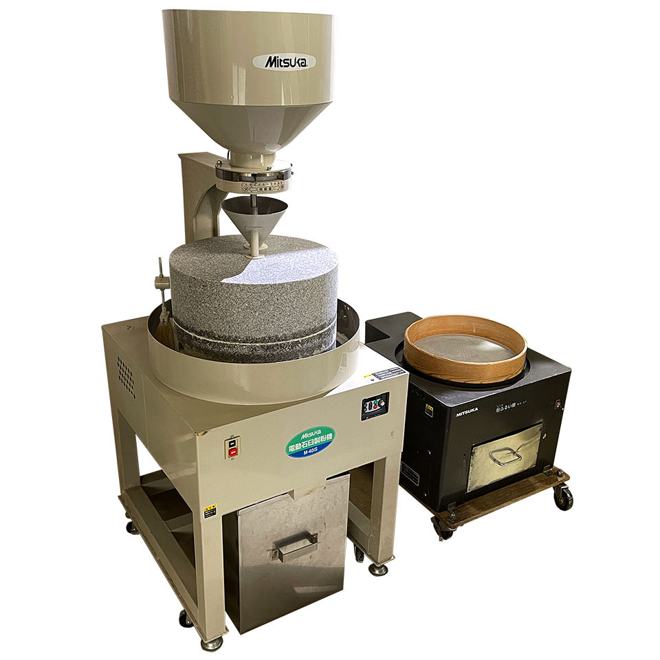 自家製石臼挽き機材