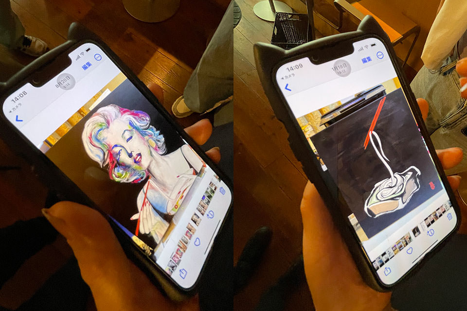 店内に飾る作品