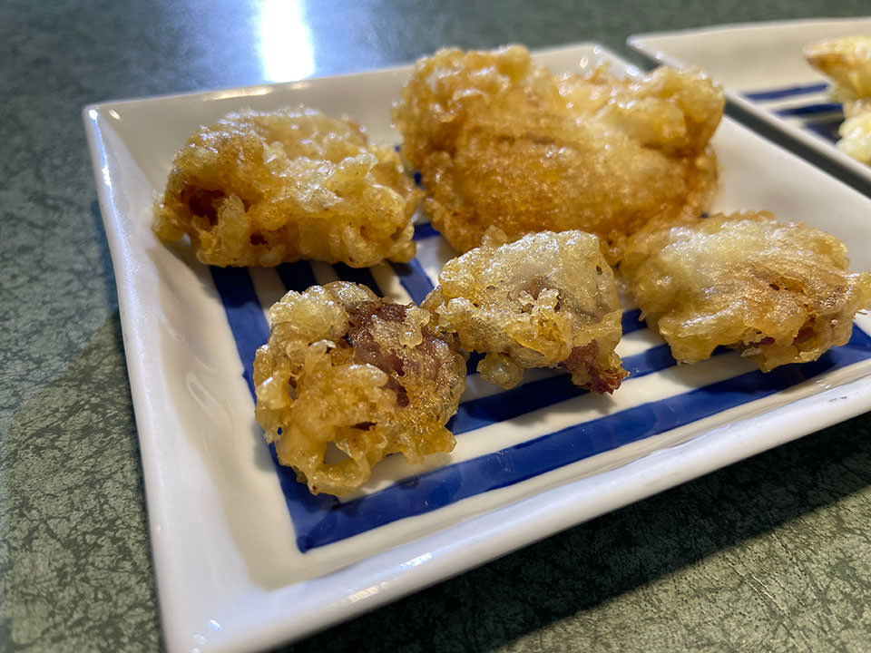 天ぷらも一品ずつトッピングメニュー